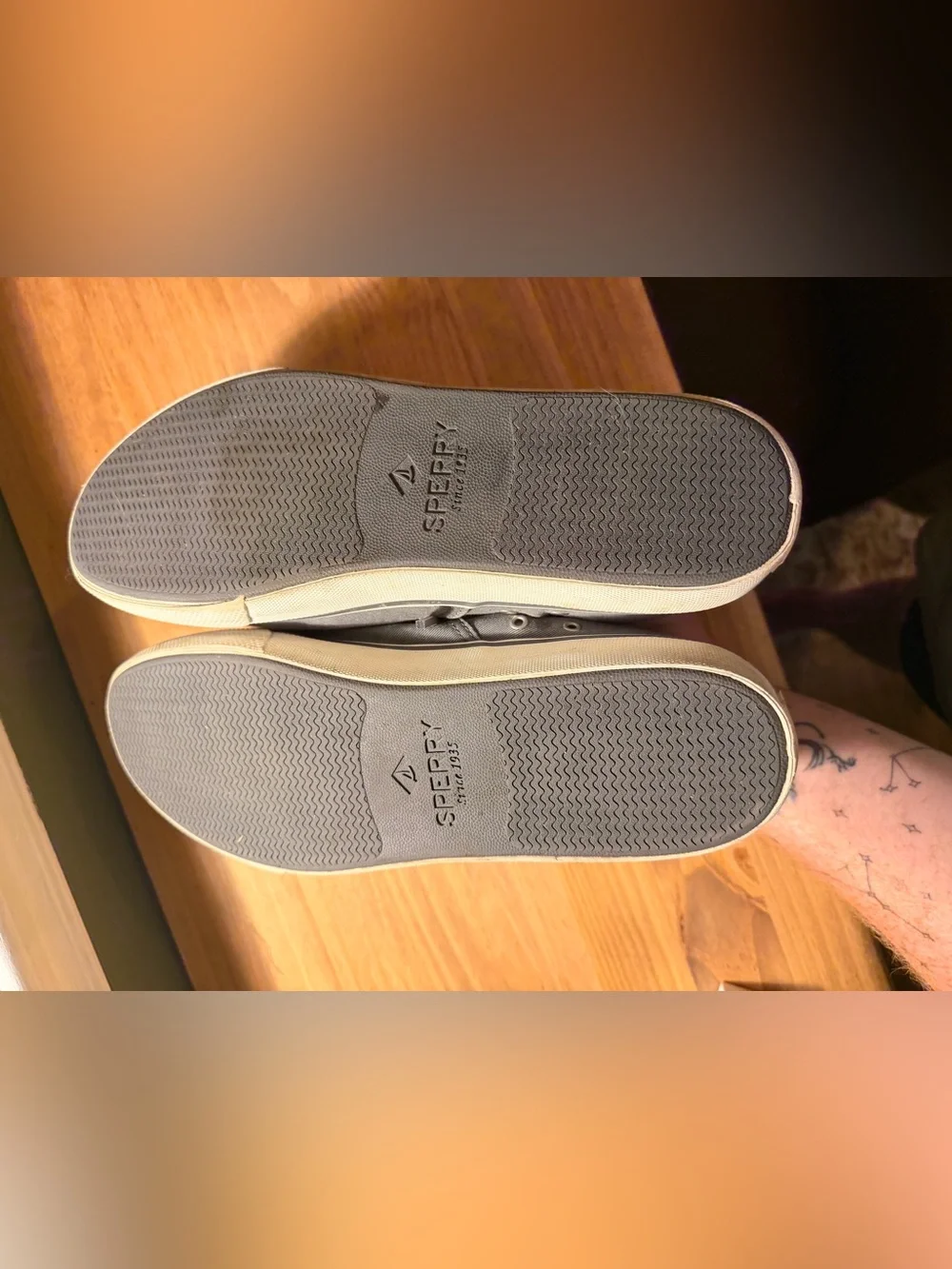 Sperry Gray Canvas Low-Top Sneakers